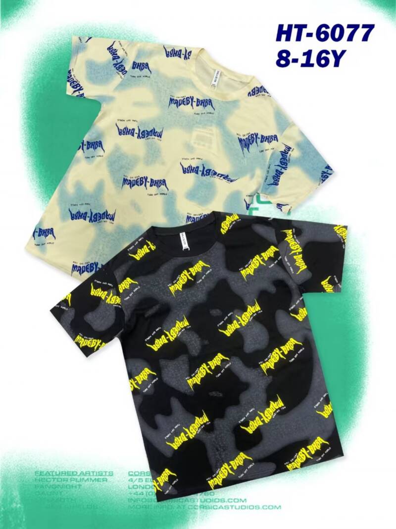 Bluzka chłopięcy. Roz 8-16. 1 Kolor Paczka 5 szt.